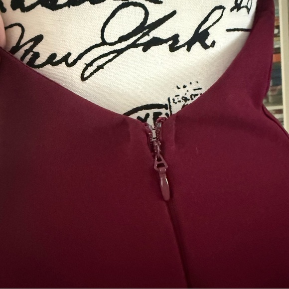 NWT Lulu’s Slice Of Joy Burgundy Halter Maxi Dress XL - Picture 6 of 11